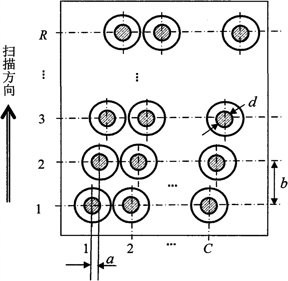 Multi-beam automatic scanning imaging method based on flexible ultrasonic array transducer