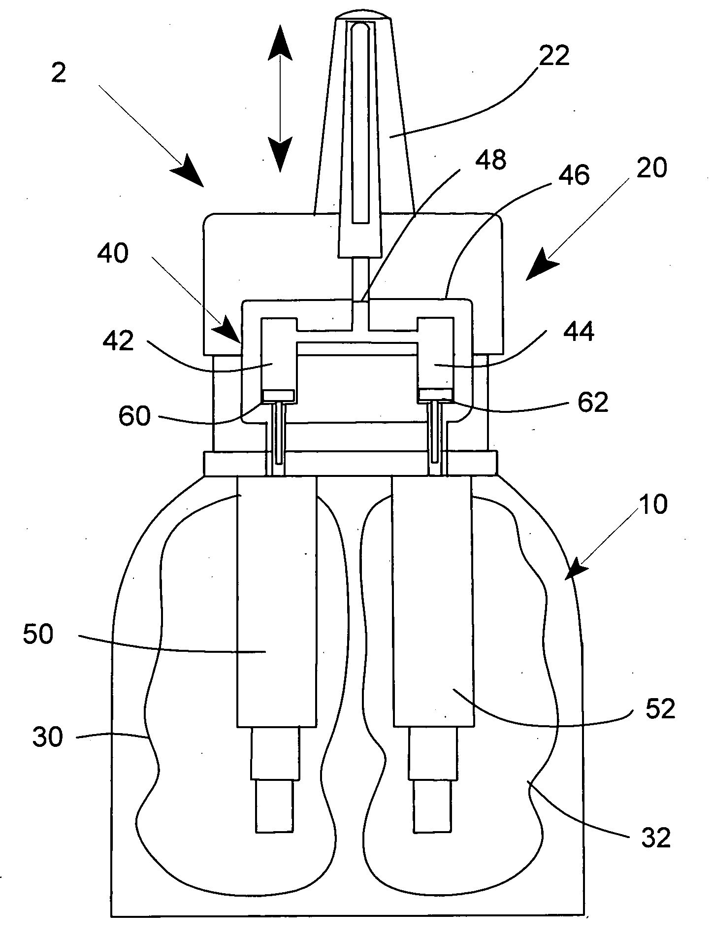 Multi medication nasal spray device and method