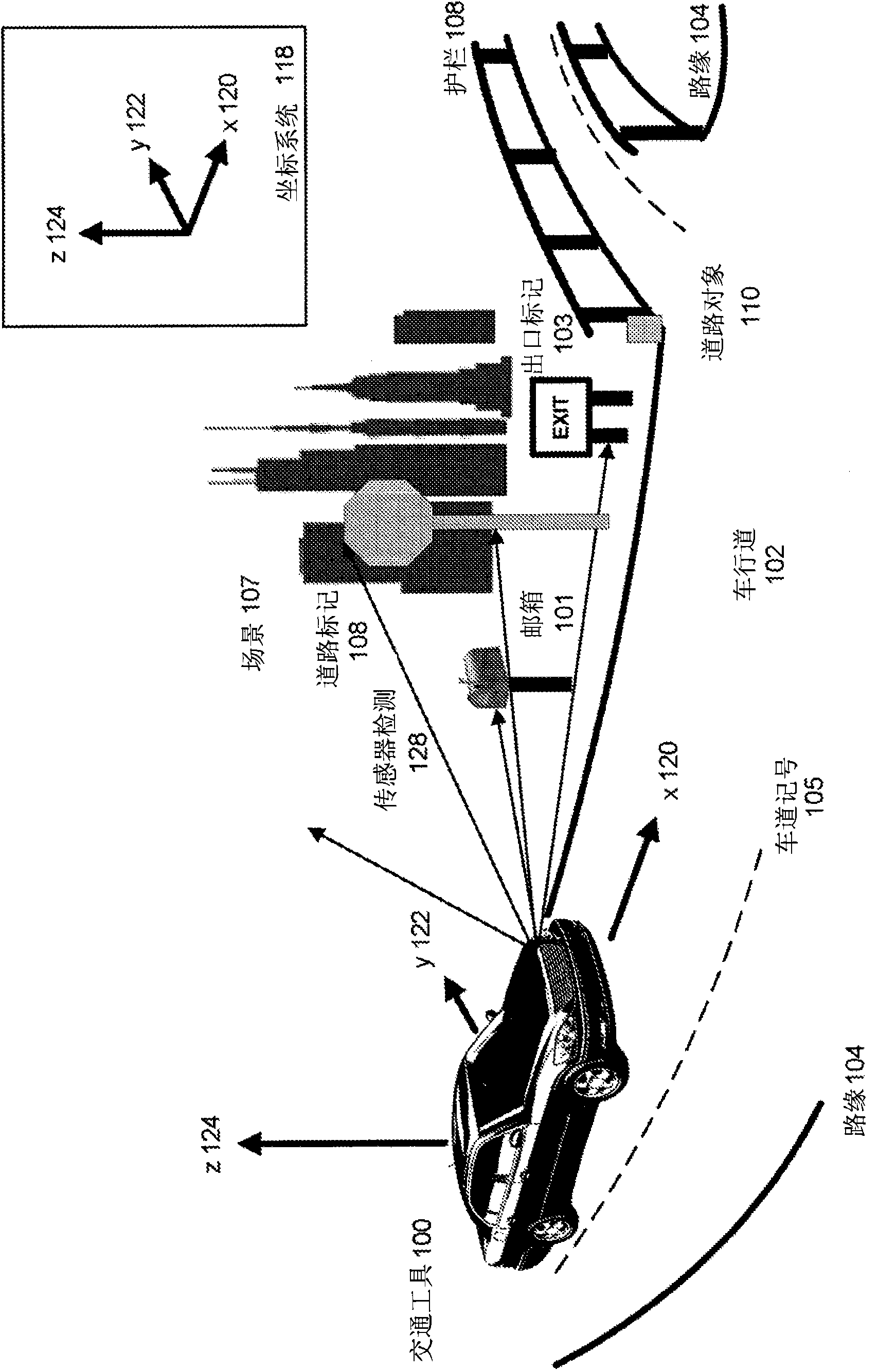 Method for map matching with sensor detected objects