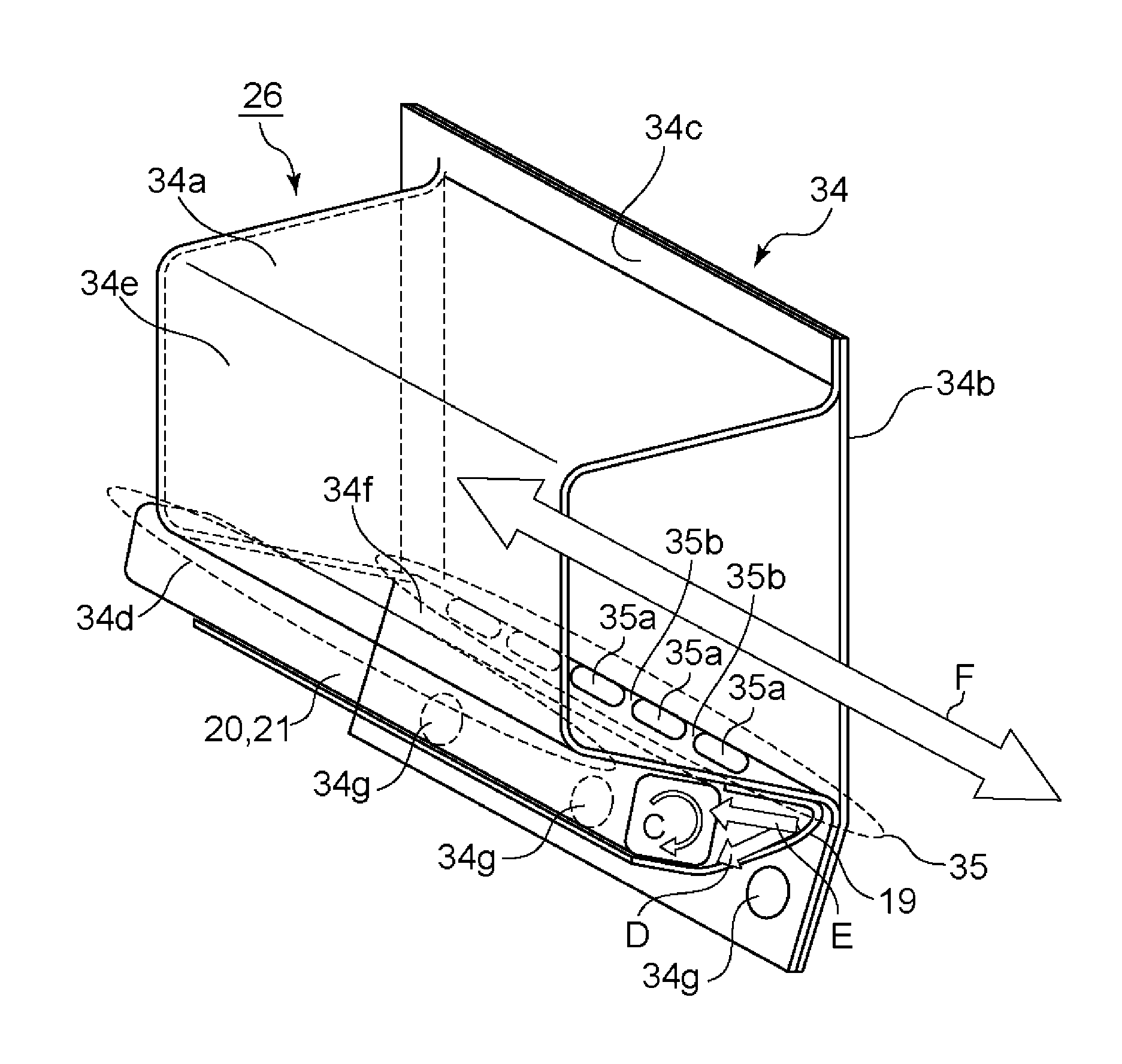 Developer accommodating unit, process cartridge, electrophotographic image forming apparatus