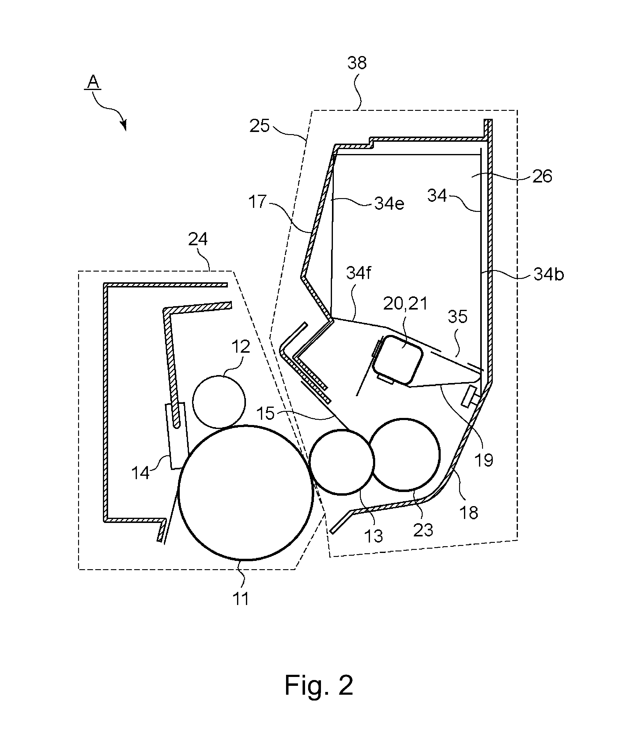 Developer accommodating unit, process cartridge, electrophotographic image forming apparatus