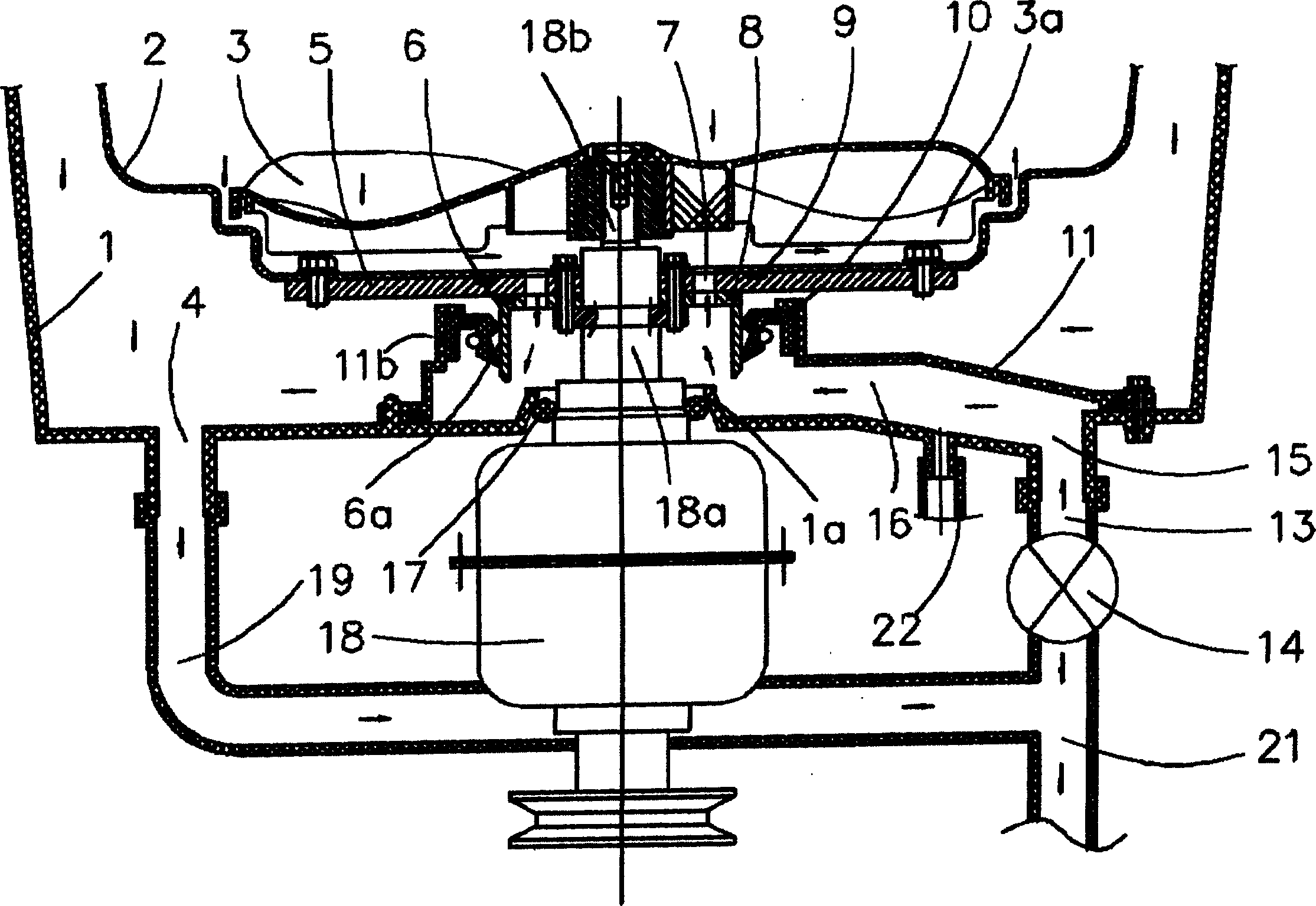 Internal barrel water-discharging structure of water-saving wave wheel type or stirring type full-automatic washing machine