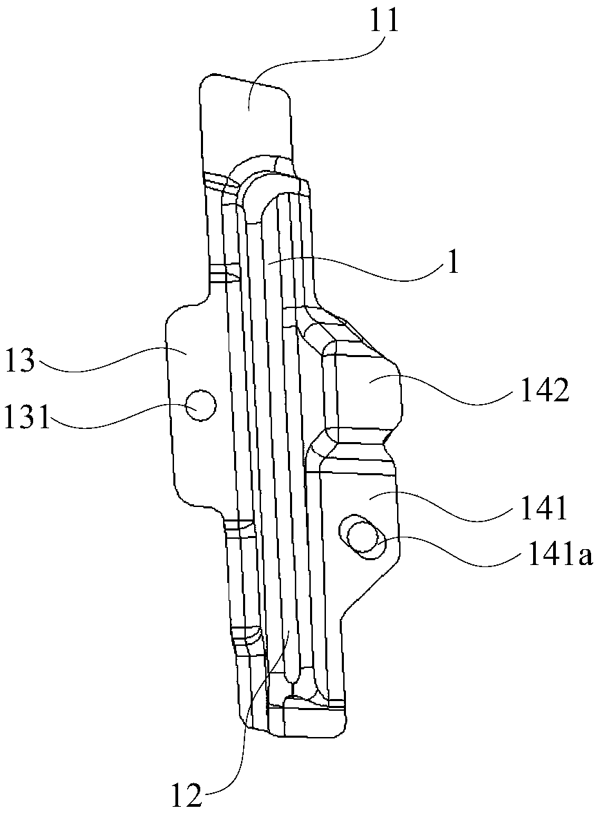 Rearview mirror reinforcing plate and front door front guide rail assembly