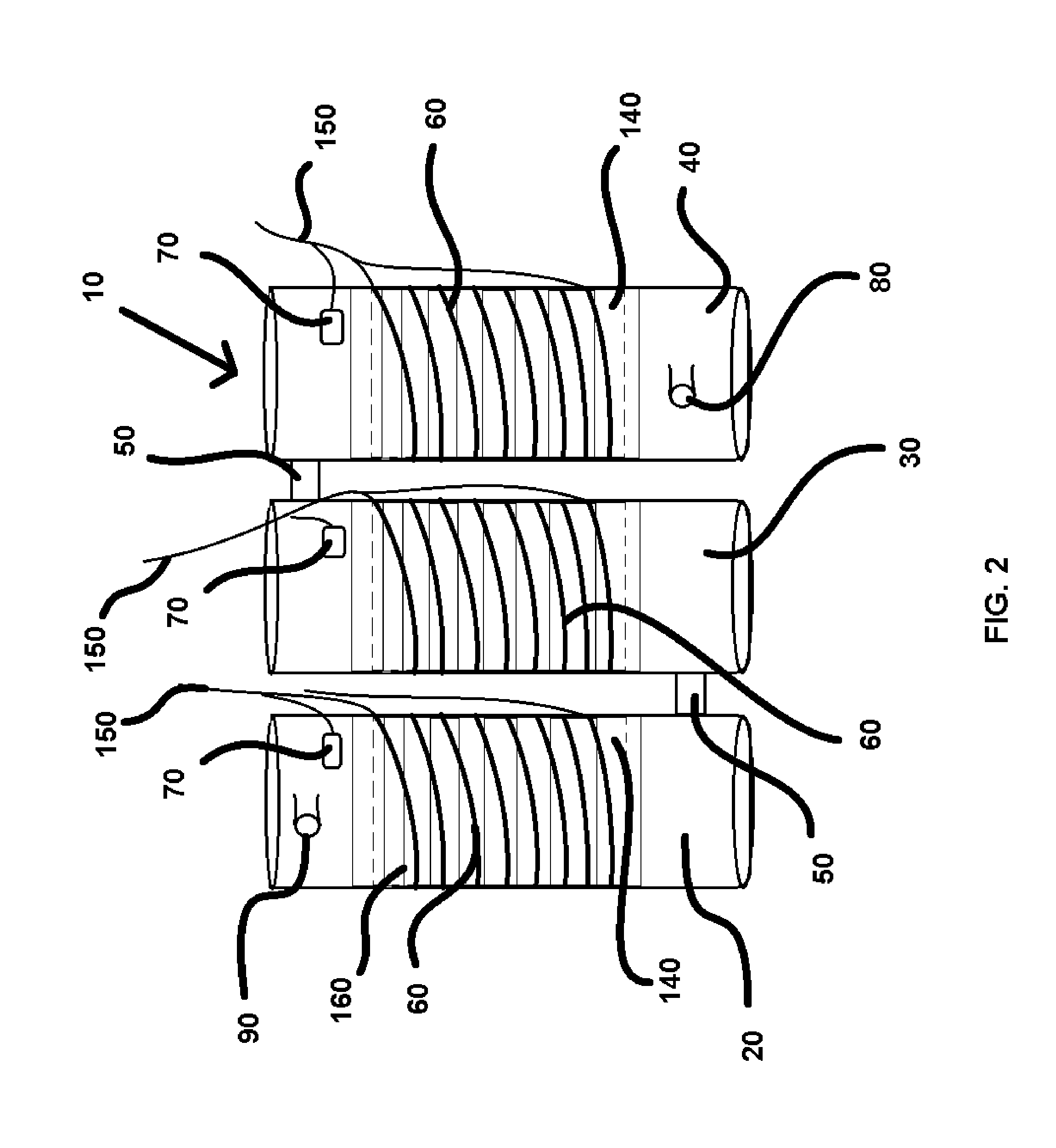 Series of Tanks That Forestall Mixing Fluids of Non-homogeneous Temperatures