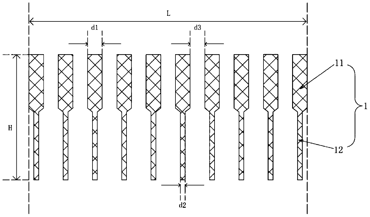 Staggered bonding metal circuit