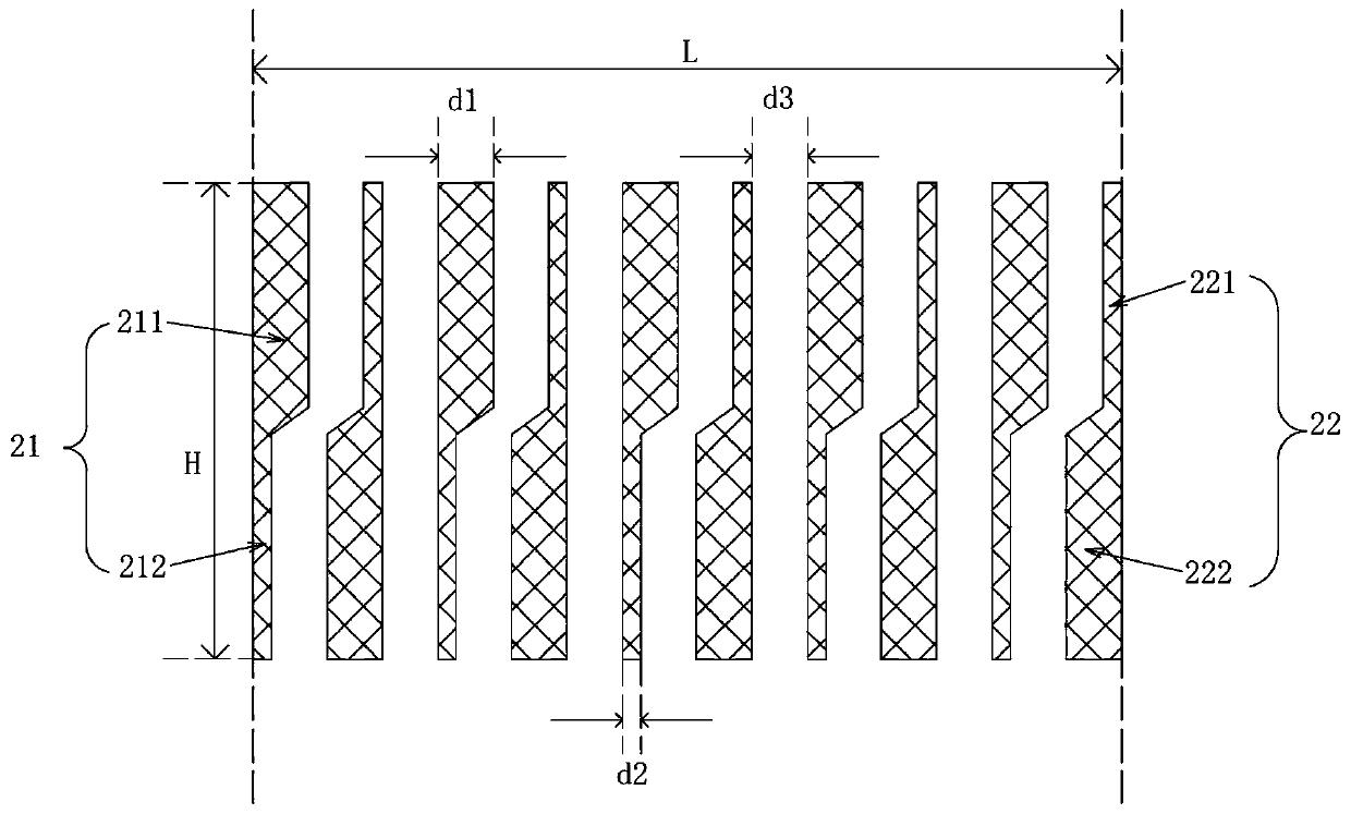 Staggered bonding metal circuit