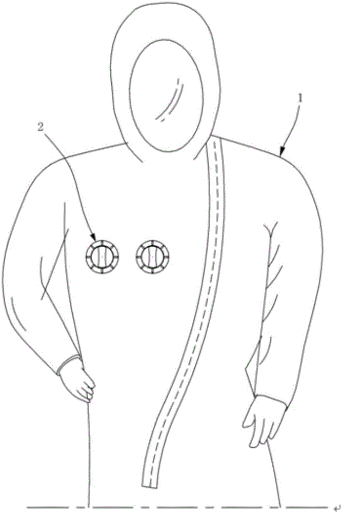 Air supply valve for filling chemical protective clothing with air