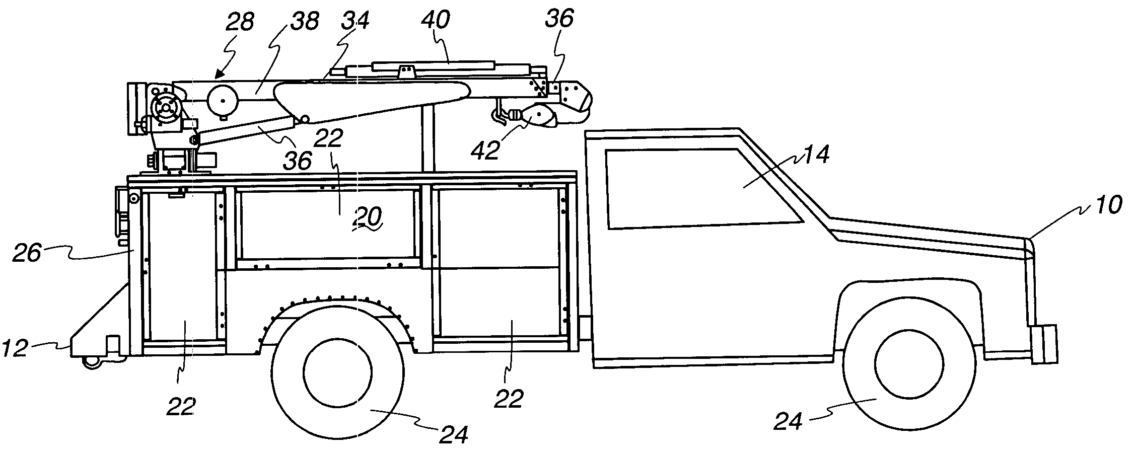 Deck for a service vehicle