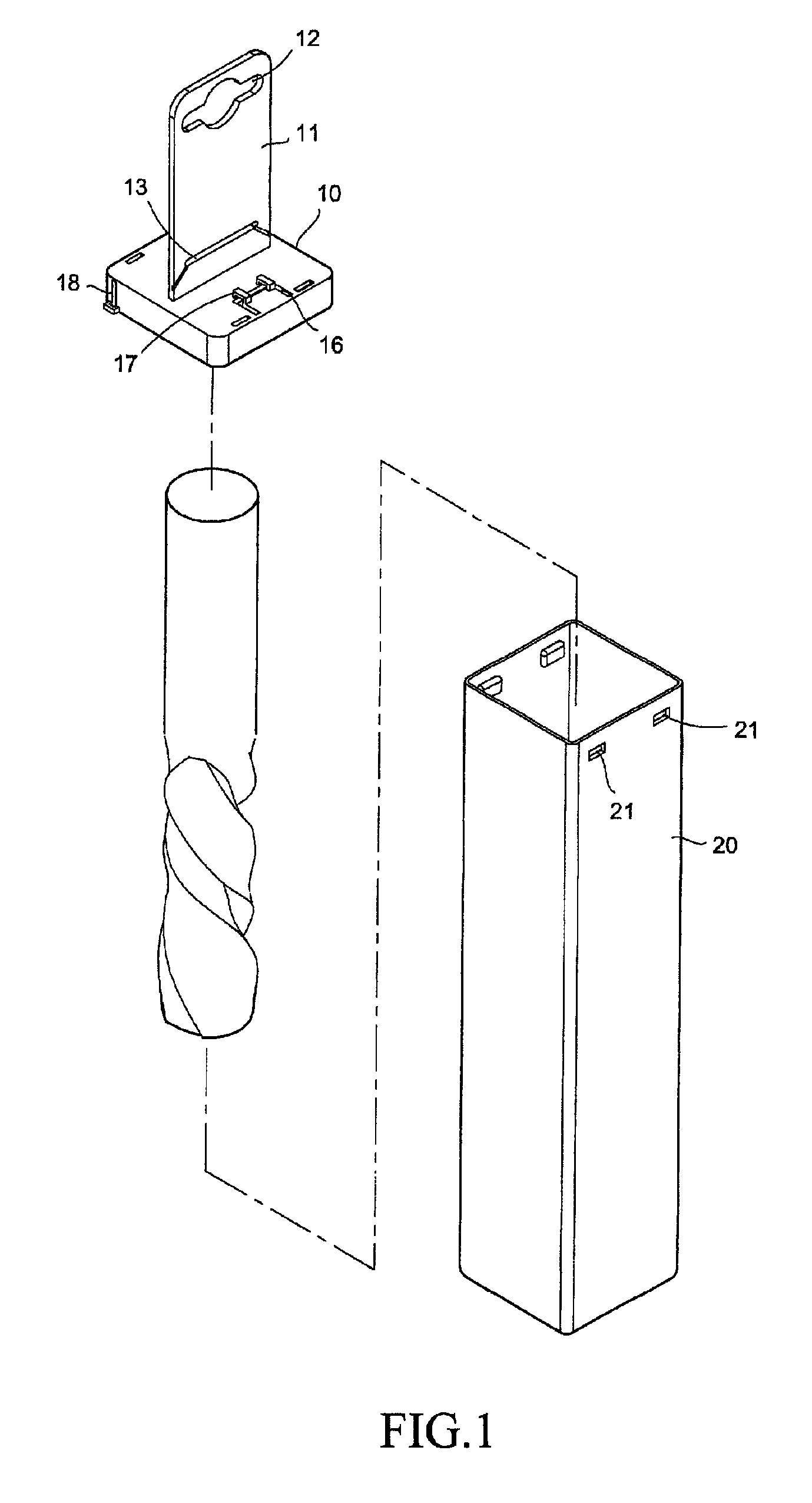 Secure hanging structure of tool case