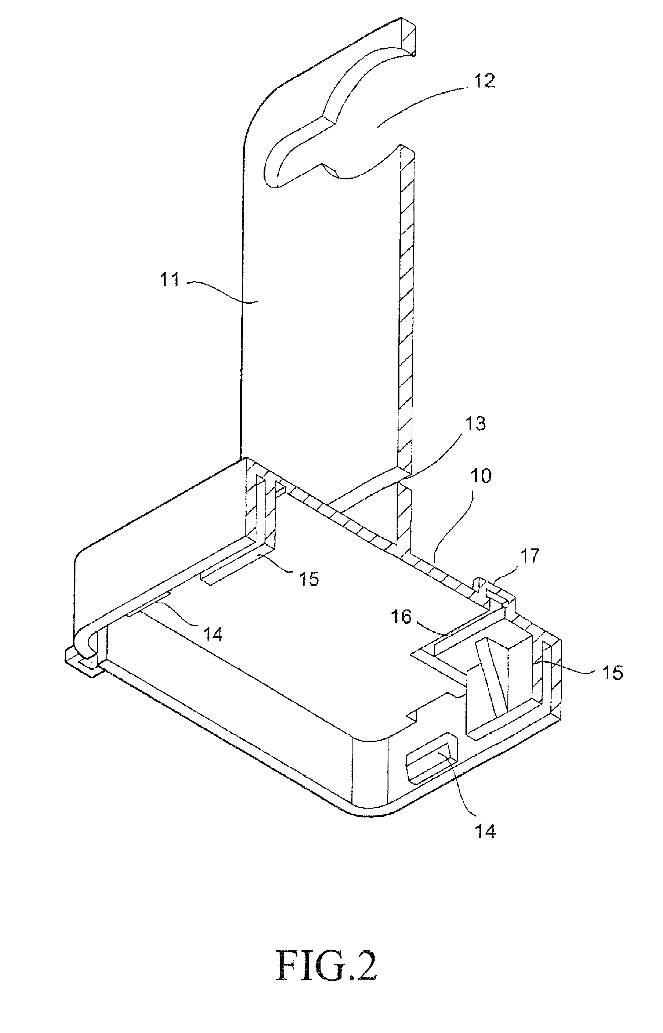 Secure hanging structure of tool case