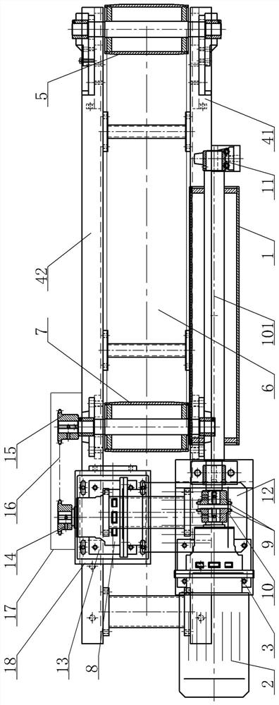 Overturning and conveying device of open mill