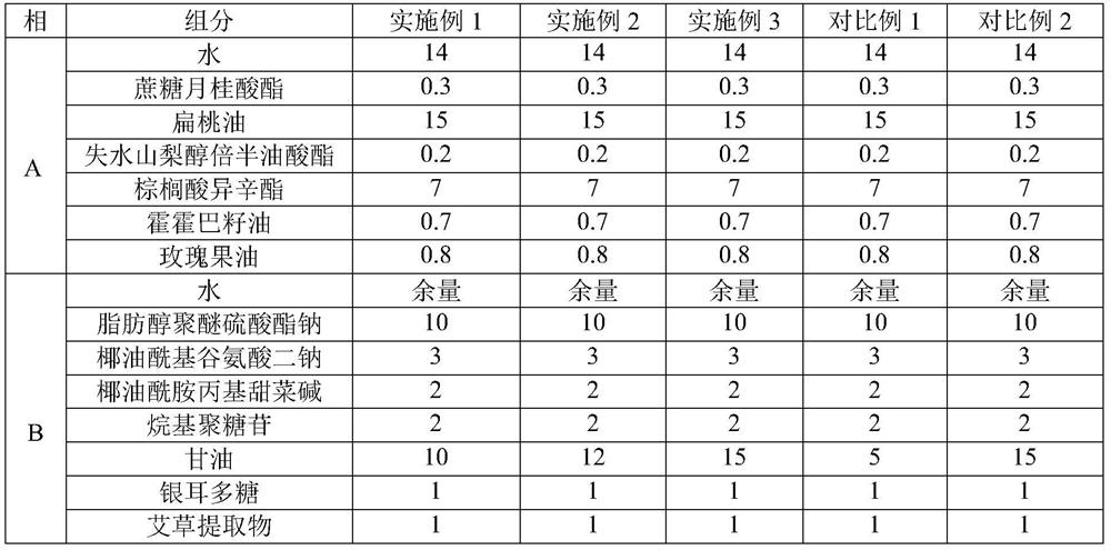 Double-layer cleaning composition and preparation method thereof