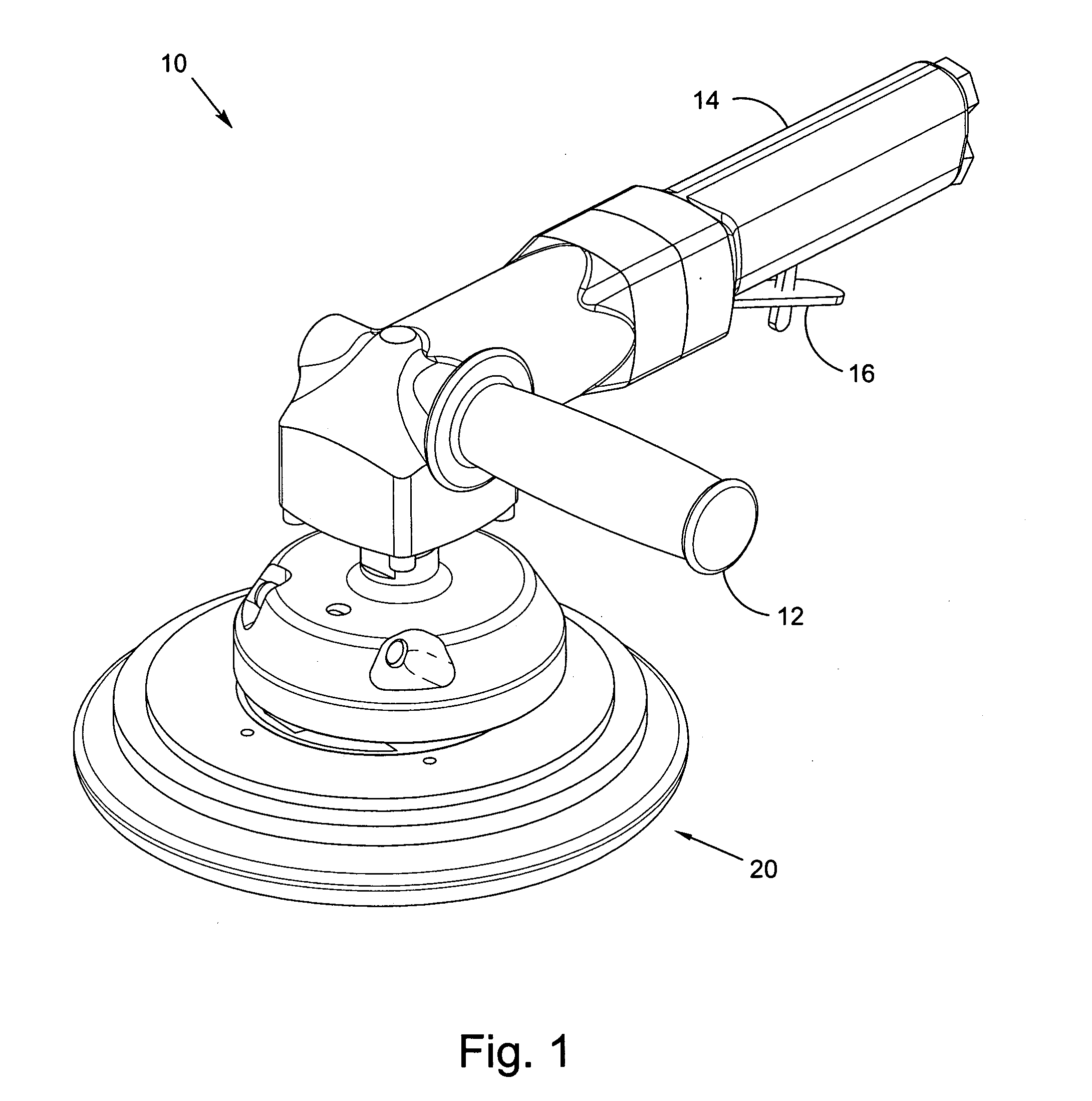 Locking random orbital dual-action head assembly