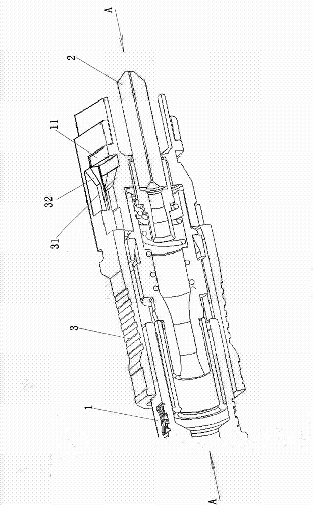 Anti-dust device, connector assembly and method for positioning optical fiber in straight-through type quick connector