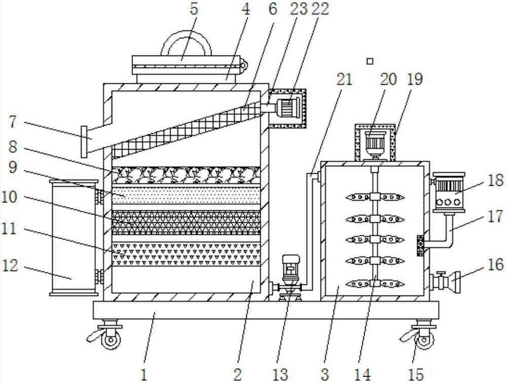 Efficient domestic sewage treatment device