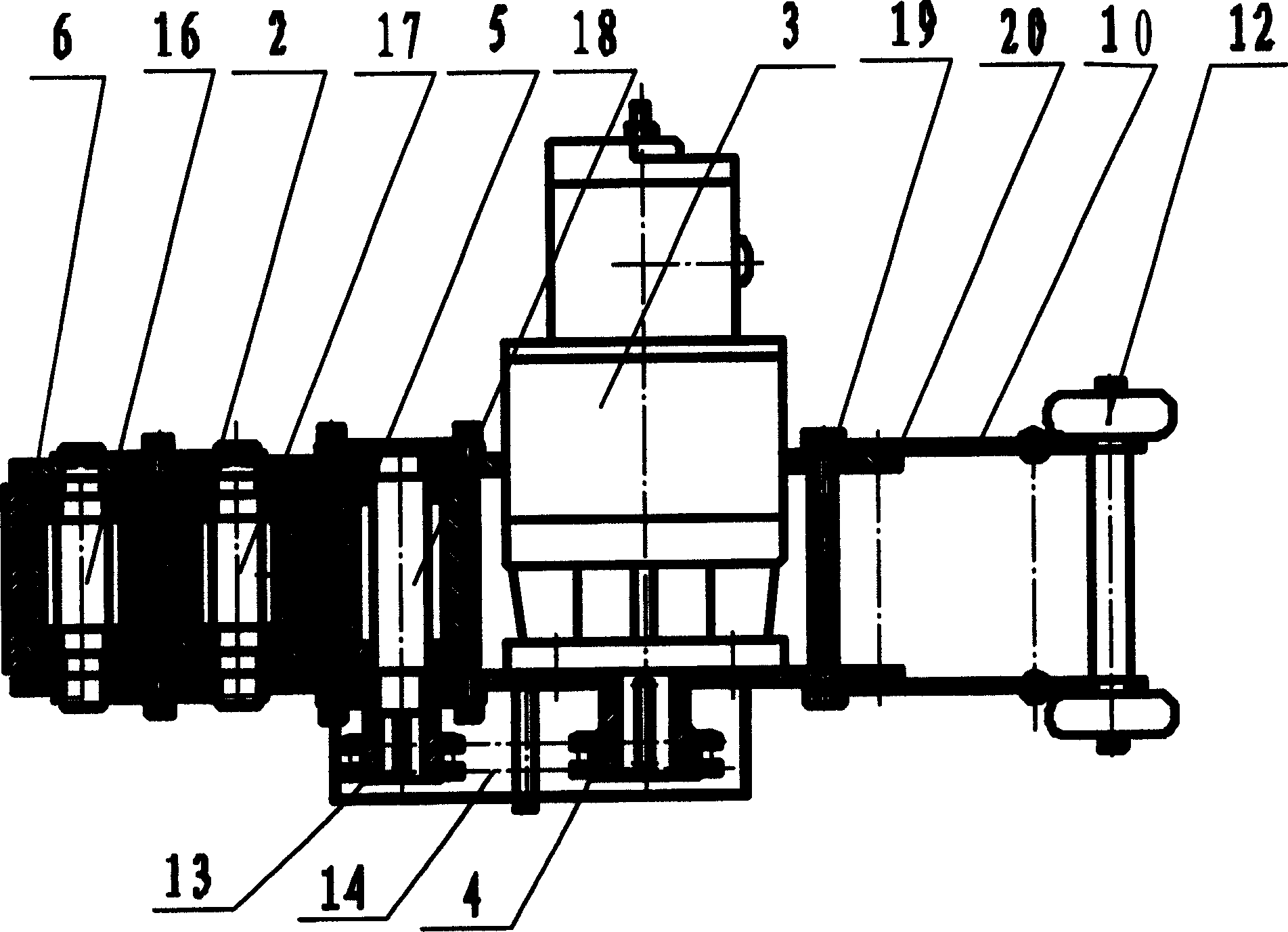 Pneumatic wedging pushing method and apparatus thereof