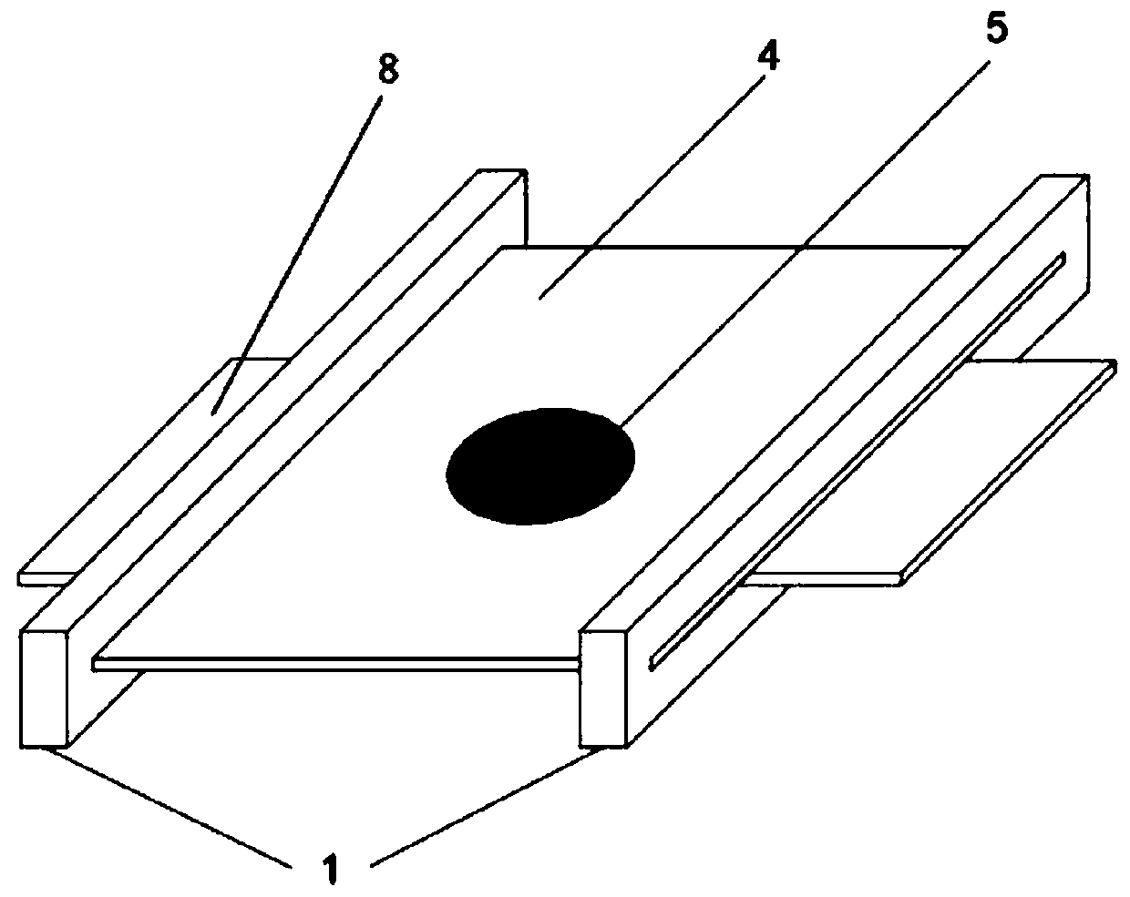 Method and mold for preparing microscopic analysis sample of double-layer asphalt diffusion system