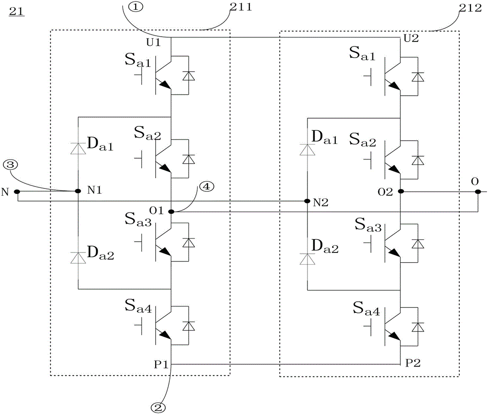 Three-level inverter