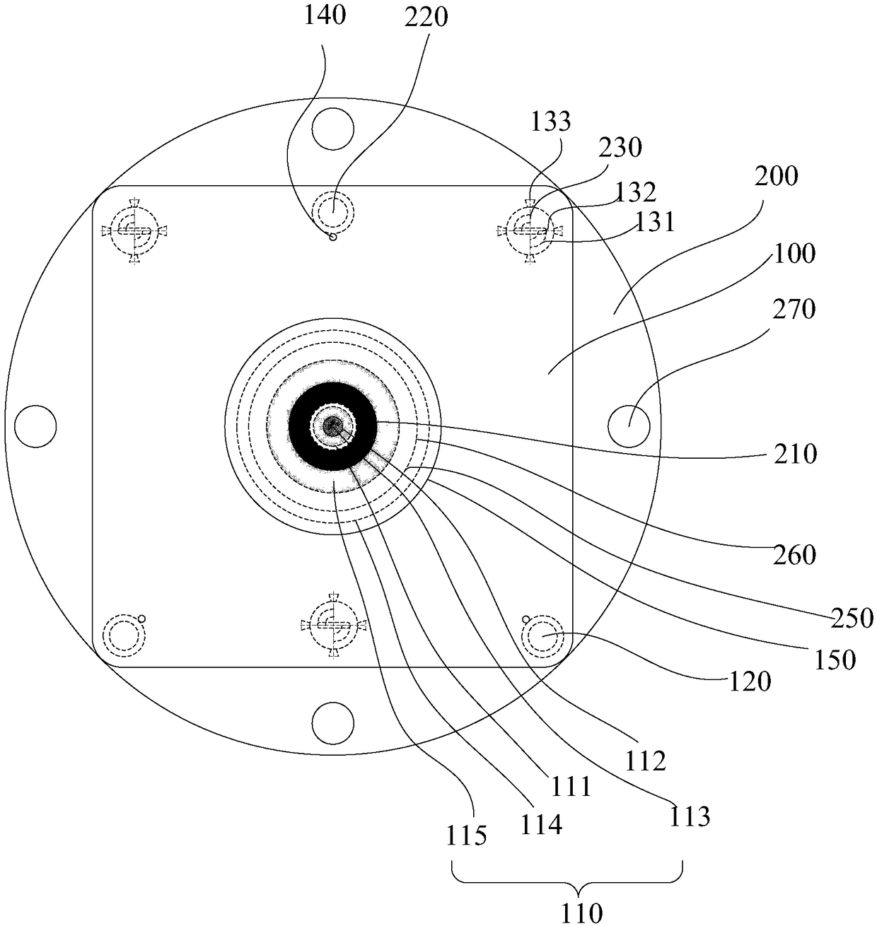 Satellite docking structure, docking satellites and docking method