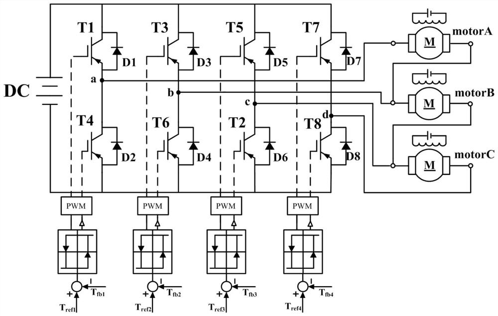 A three-DC motor series system and torque control method