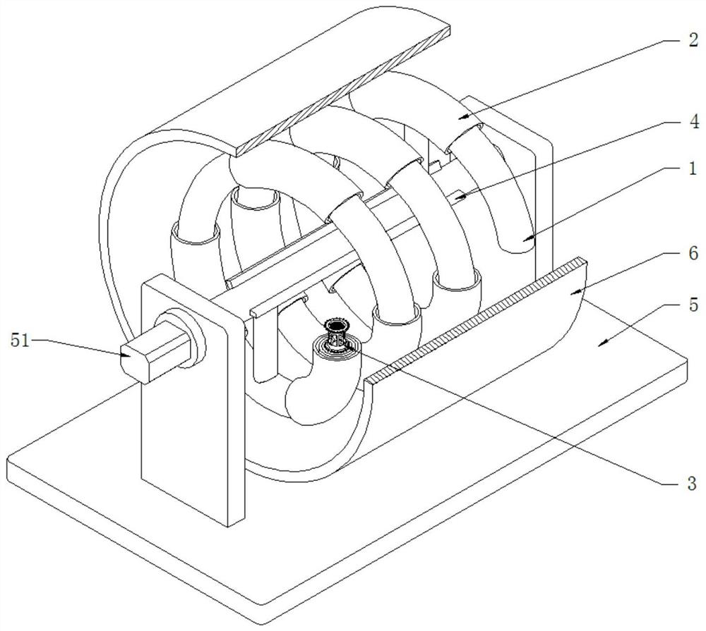 A processing cleaning and disinfection device for fish and shrimp aquatic products