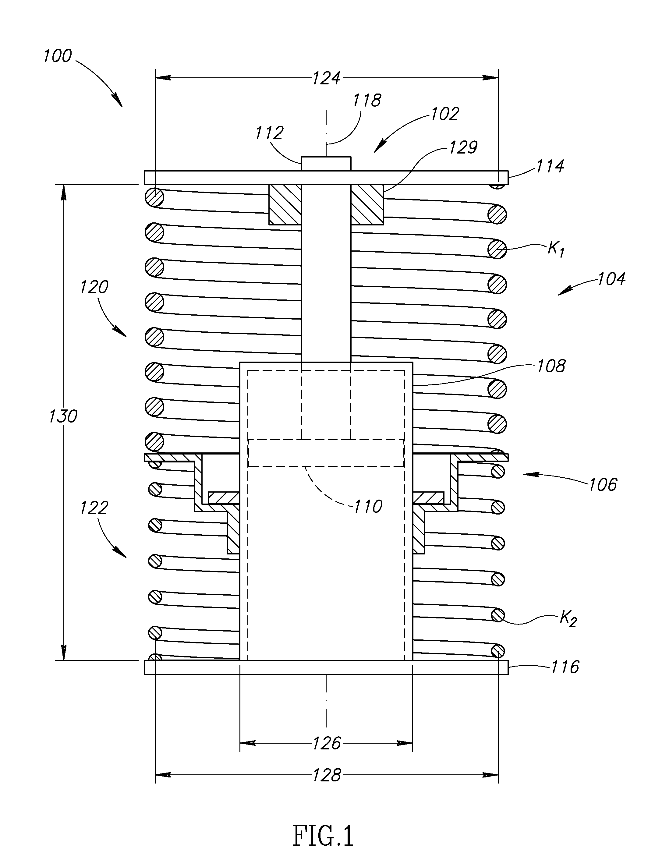 Preloaded dual-spring assembly