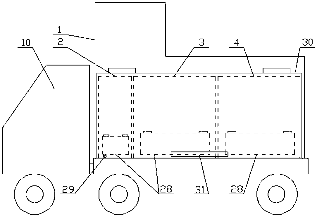 Intelligent city management garbage classifying and transporting device