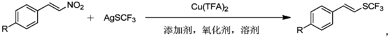 A kind of synthetic method of aromatic vinyl trifluoromethyl sulfide compound