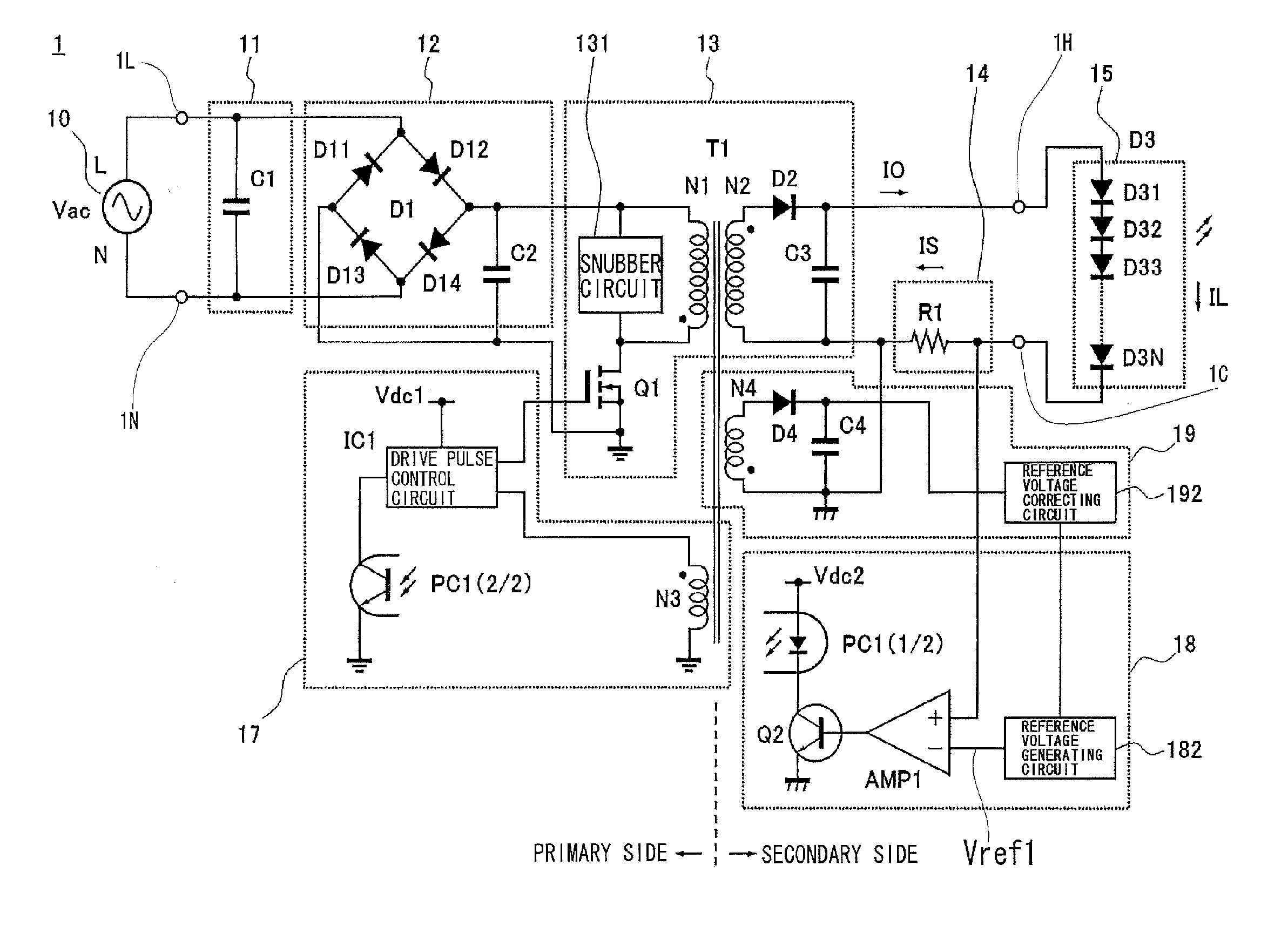 Switching Power Supply Device and Light-Emitting Diode Lighting Device