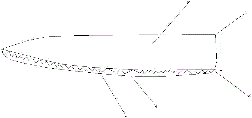 Cutting structure of sawing cutter and laser etching process thereof