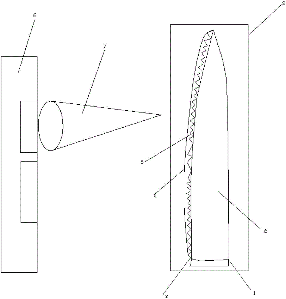 Cutting structure of sawing cutter and laser etching process thereof