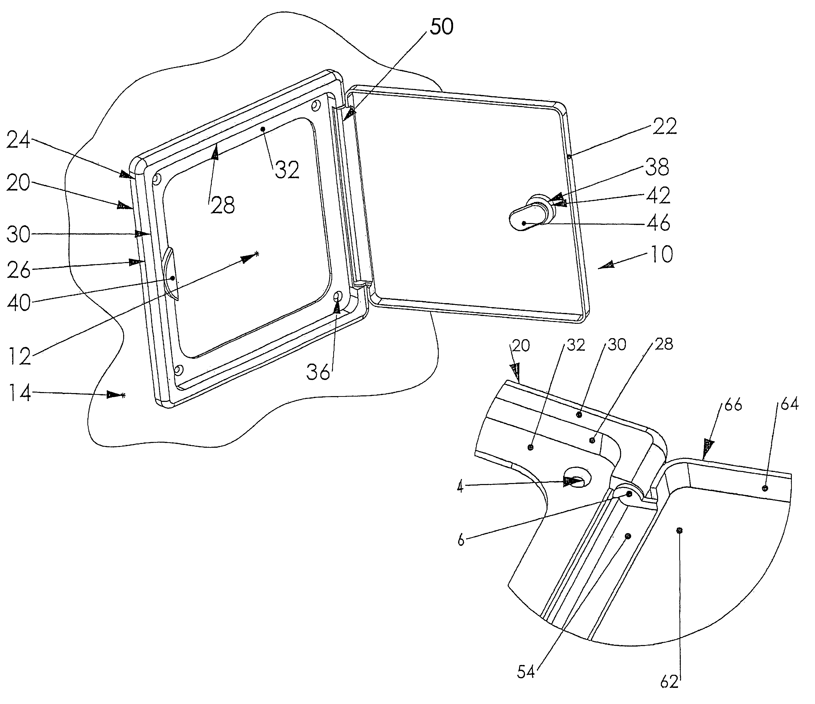 Molded plastic access door