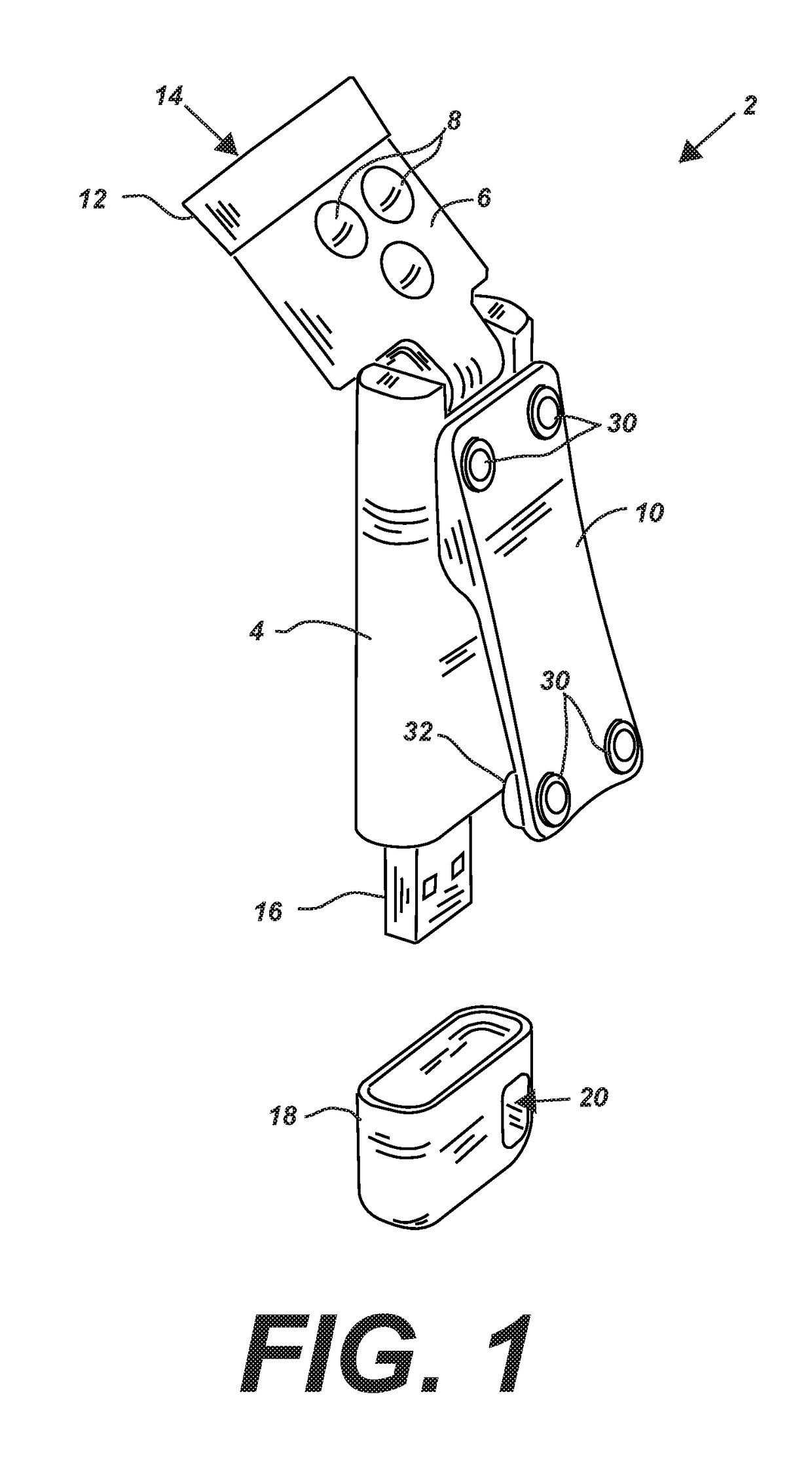 Multi-purpose light emitting diode lamp with articulating head and clip