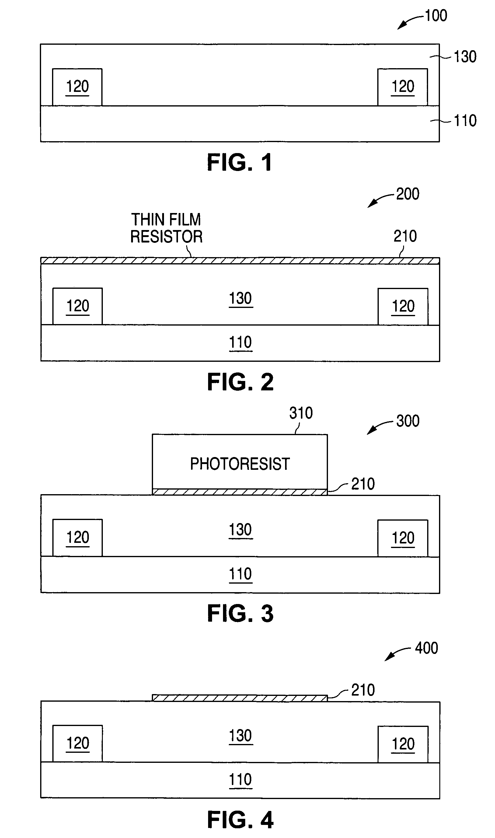 System and method for providing a dual via architecture for thin film resistors