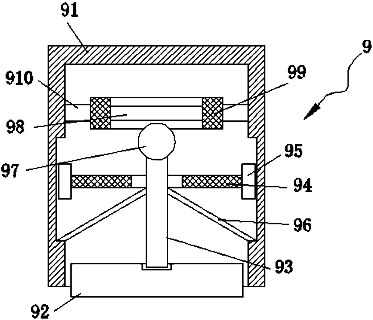 Efficient damping device for industrial computer