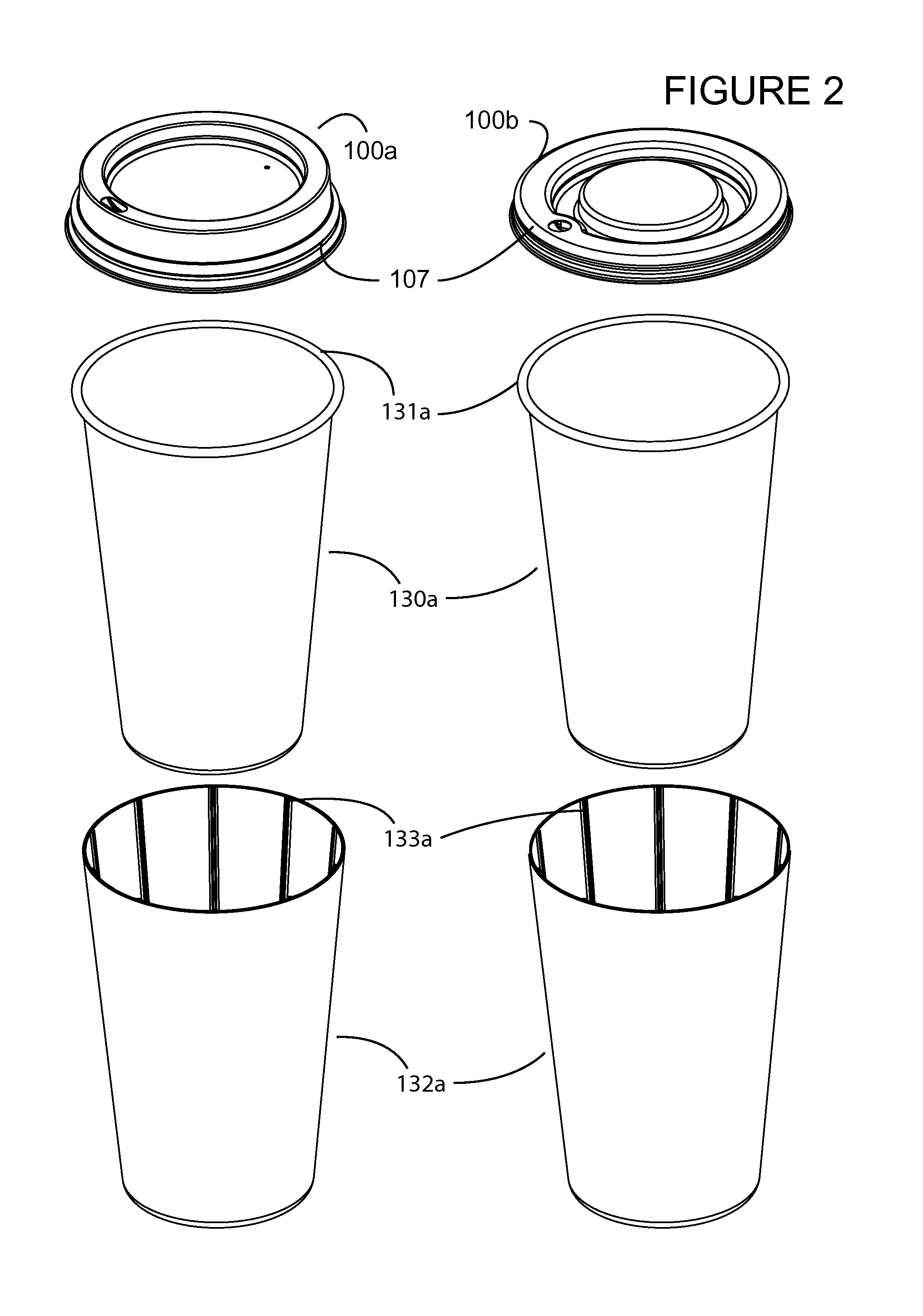 Two-part recyclable cup