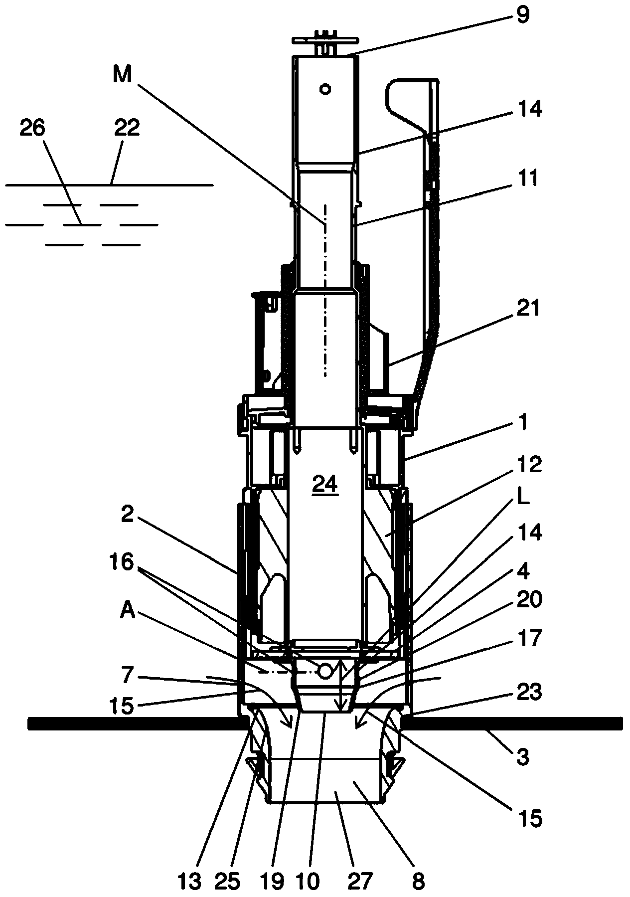 Outlet fitting for a toilet cistern