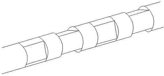 Anchoring method of flat cross section of carbon fiber composite reinforcement material