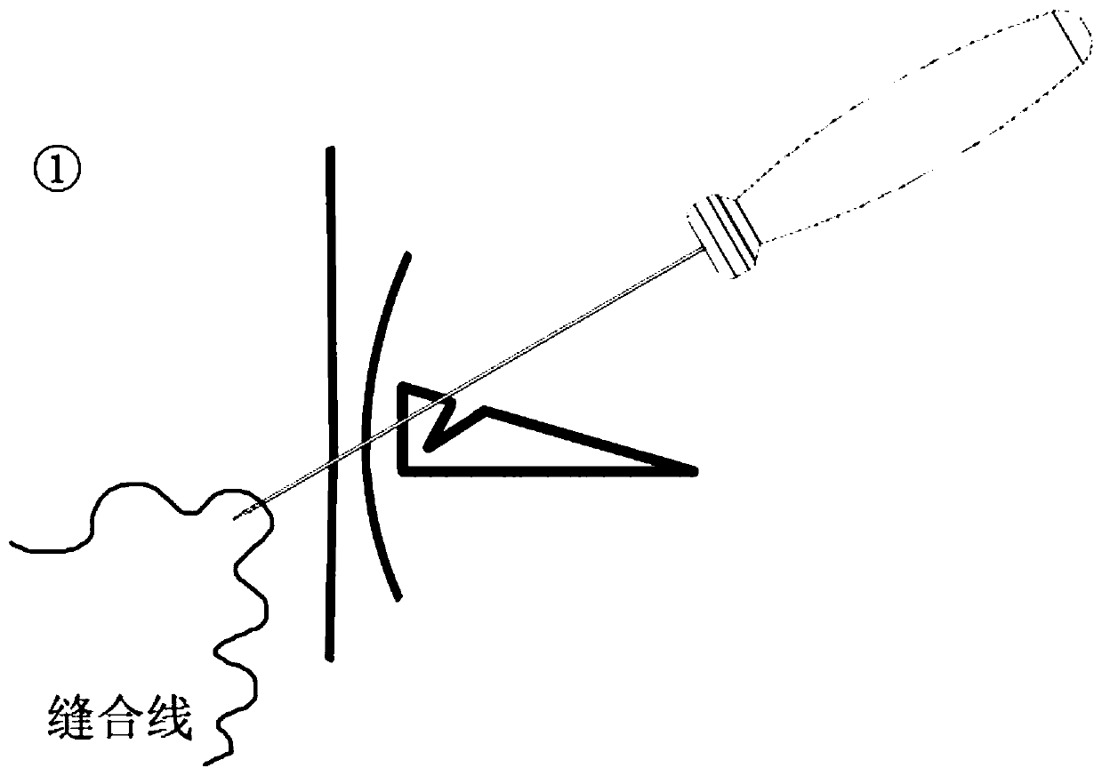 Simple inside-to-outside meniscus stitching instrument