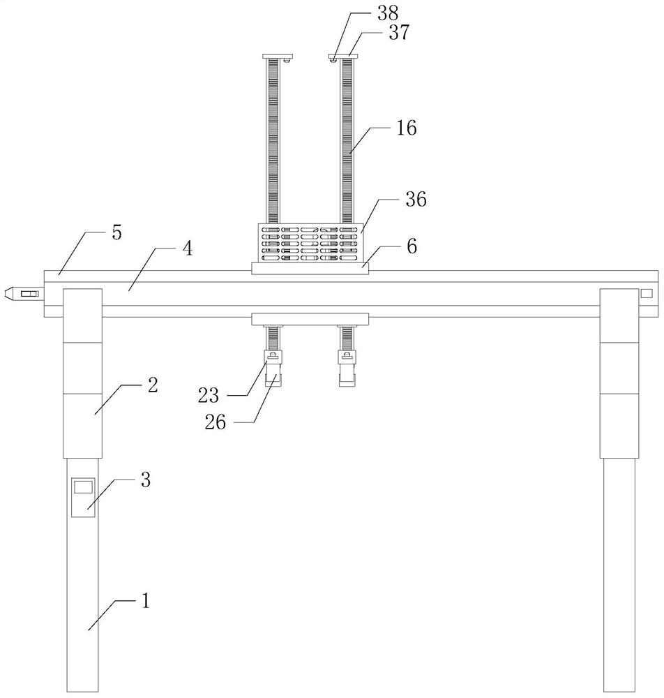 Automatic hoisting feeding and discharging device for mechanical equipment manufacturing workshop