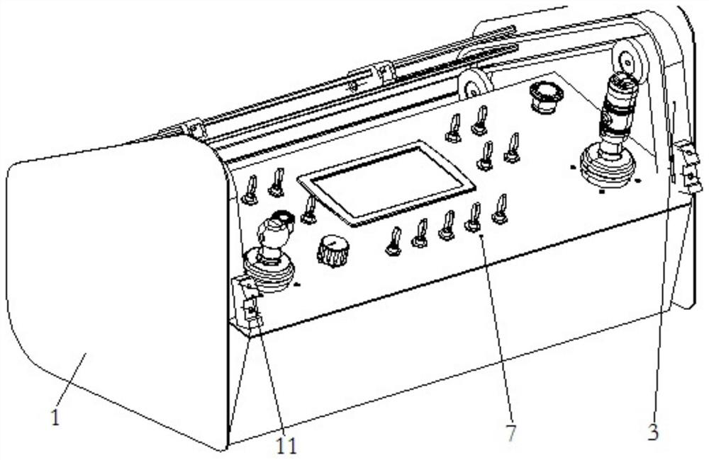 Protection box of control platform of aerial work platform and aerial work machine