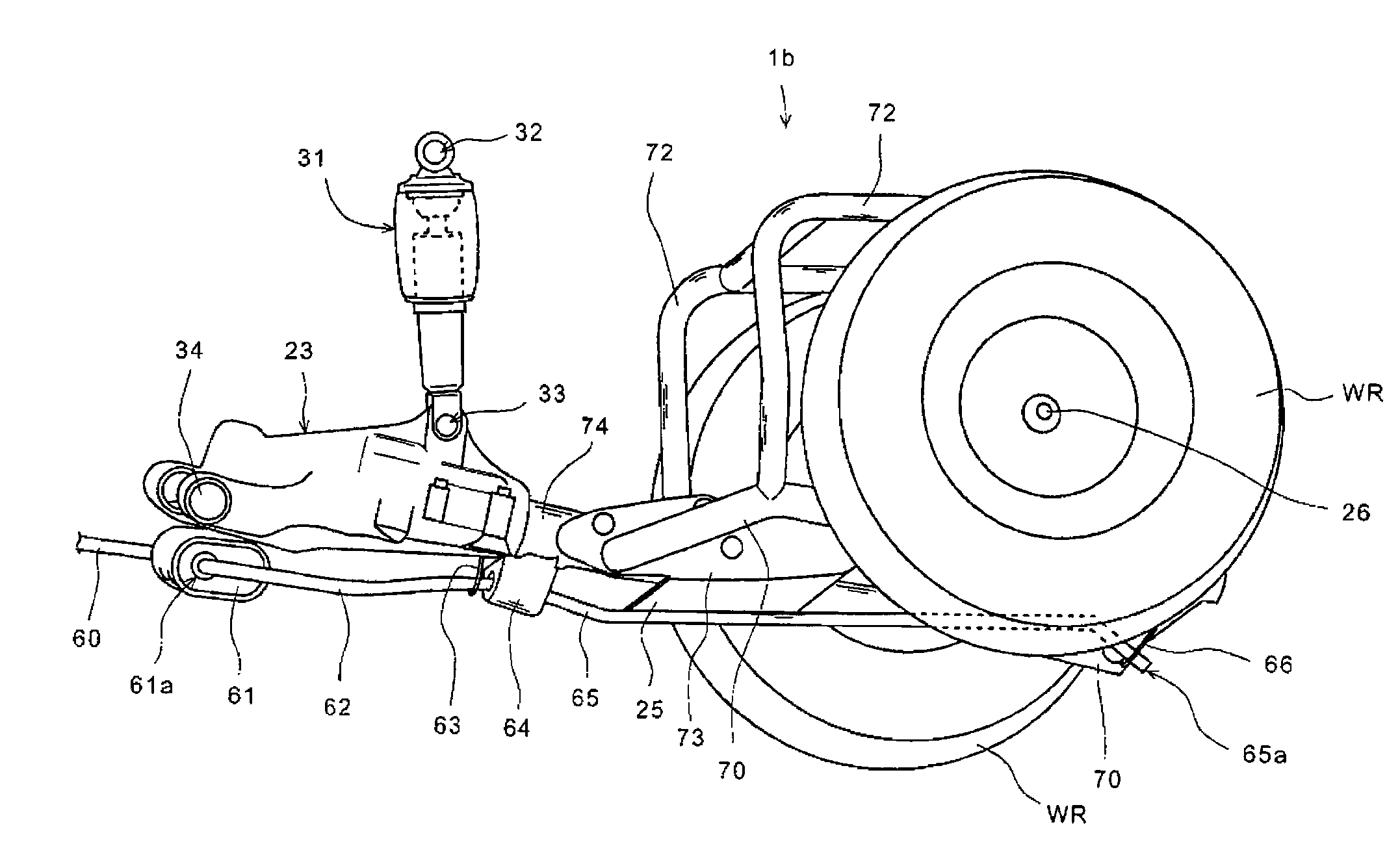 Saddle-ride type fuel cell three-wheeled vehicle