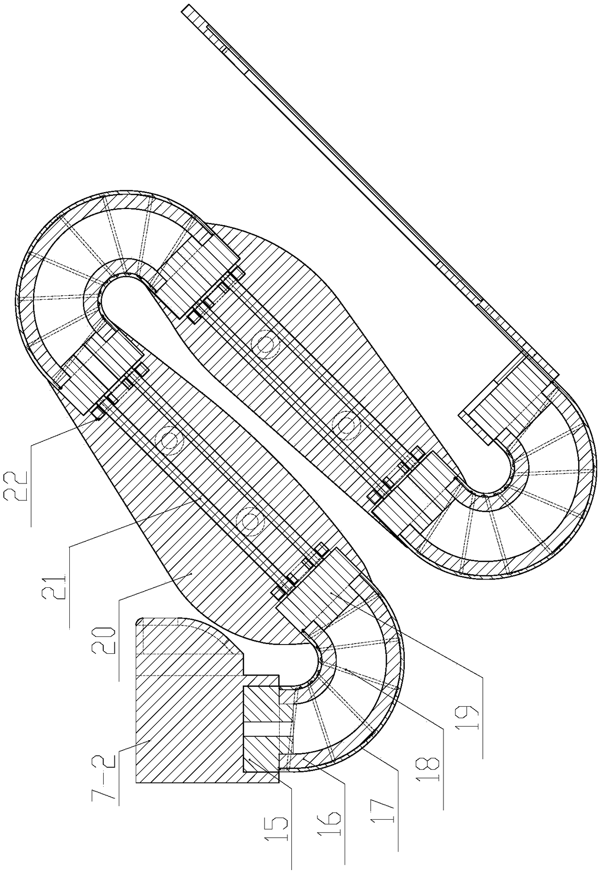 Frog imitating swimming robot based on driving of joint type aerodynamic soft body actuator