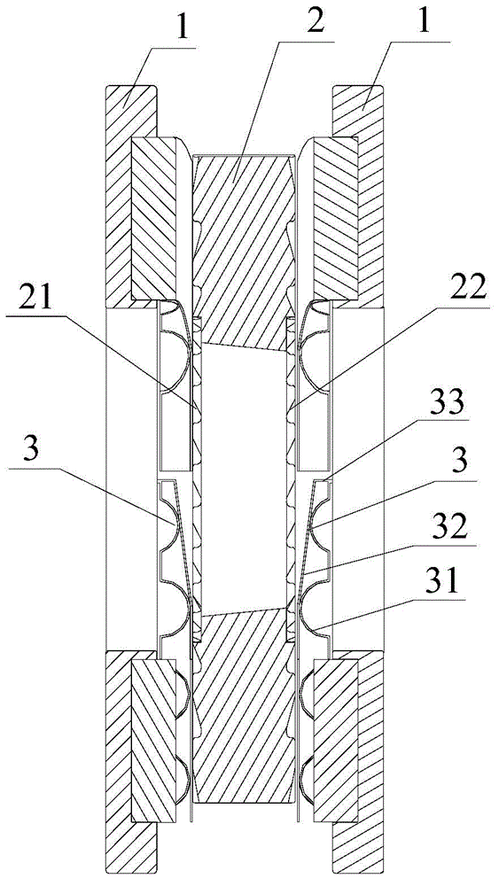 Hybrid type dynamic-pressure gas thrust bearing