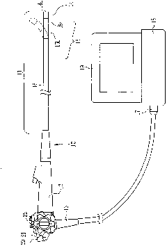 Operation wire harness connection device and endoscope