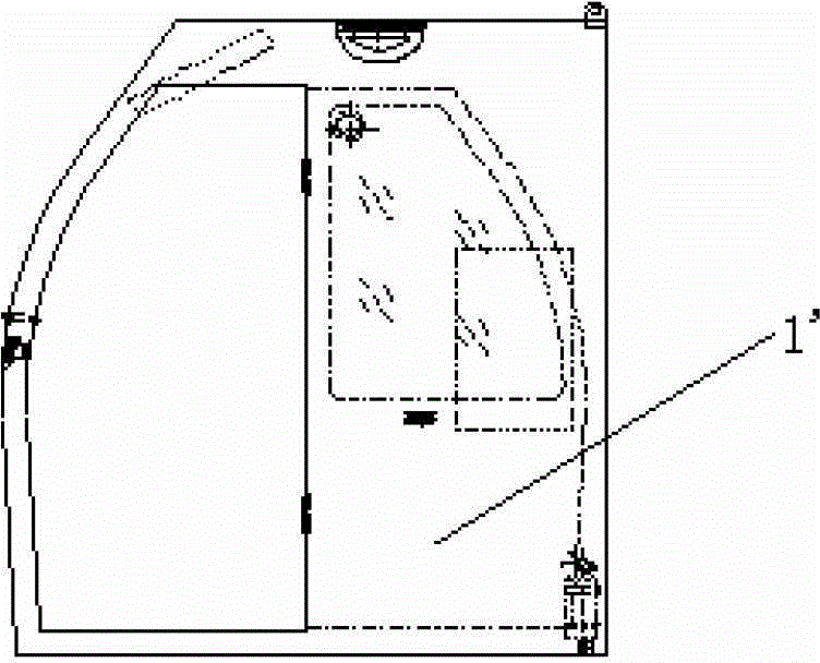 Anti-injury device for tower crane detection door