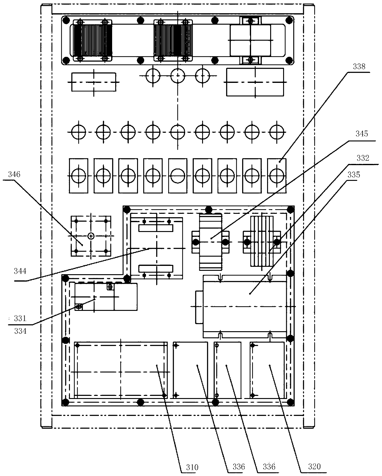 Transmitting base station with water-cooling monitoring device