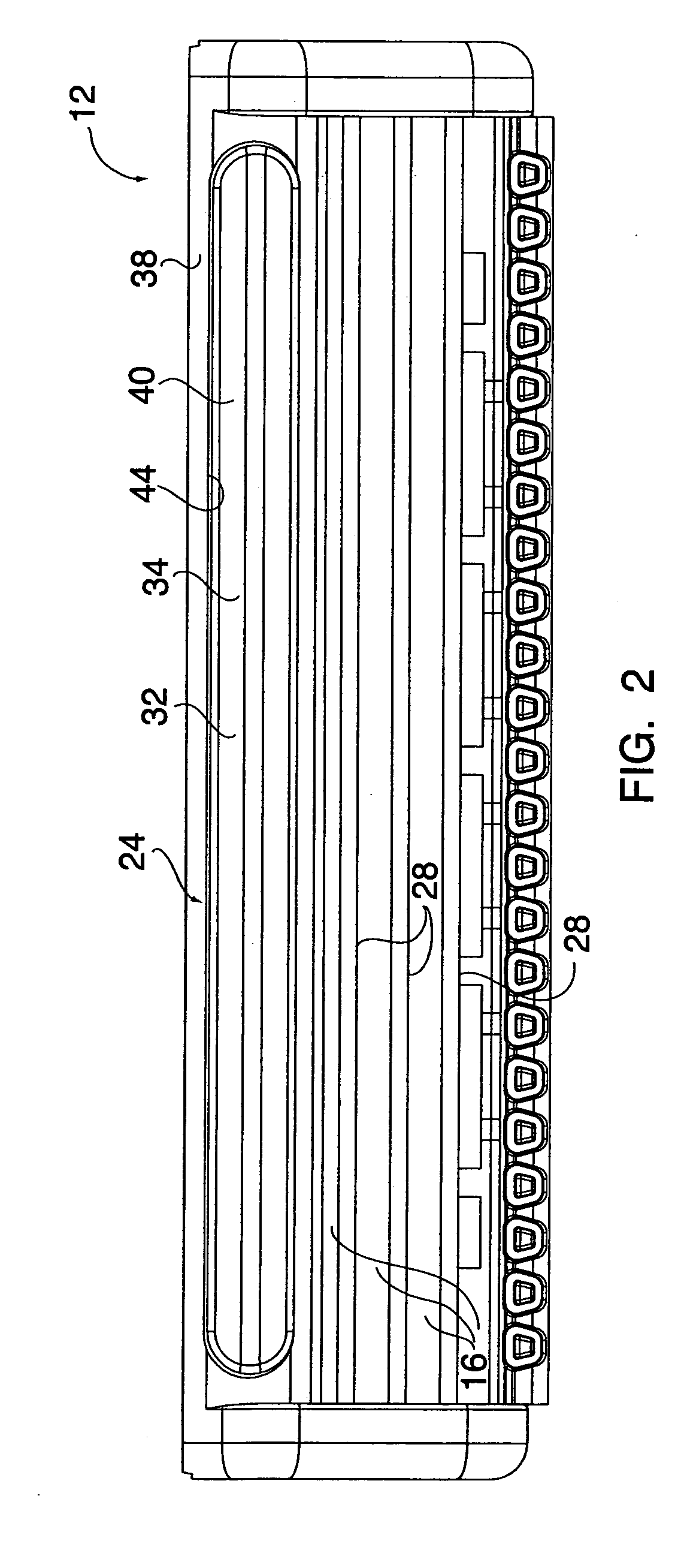 Shaving device with shaving aid material dispenser