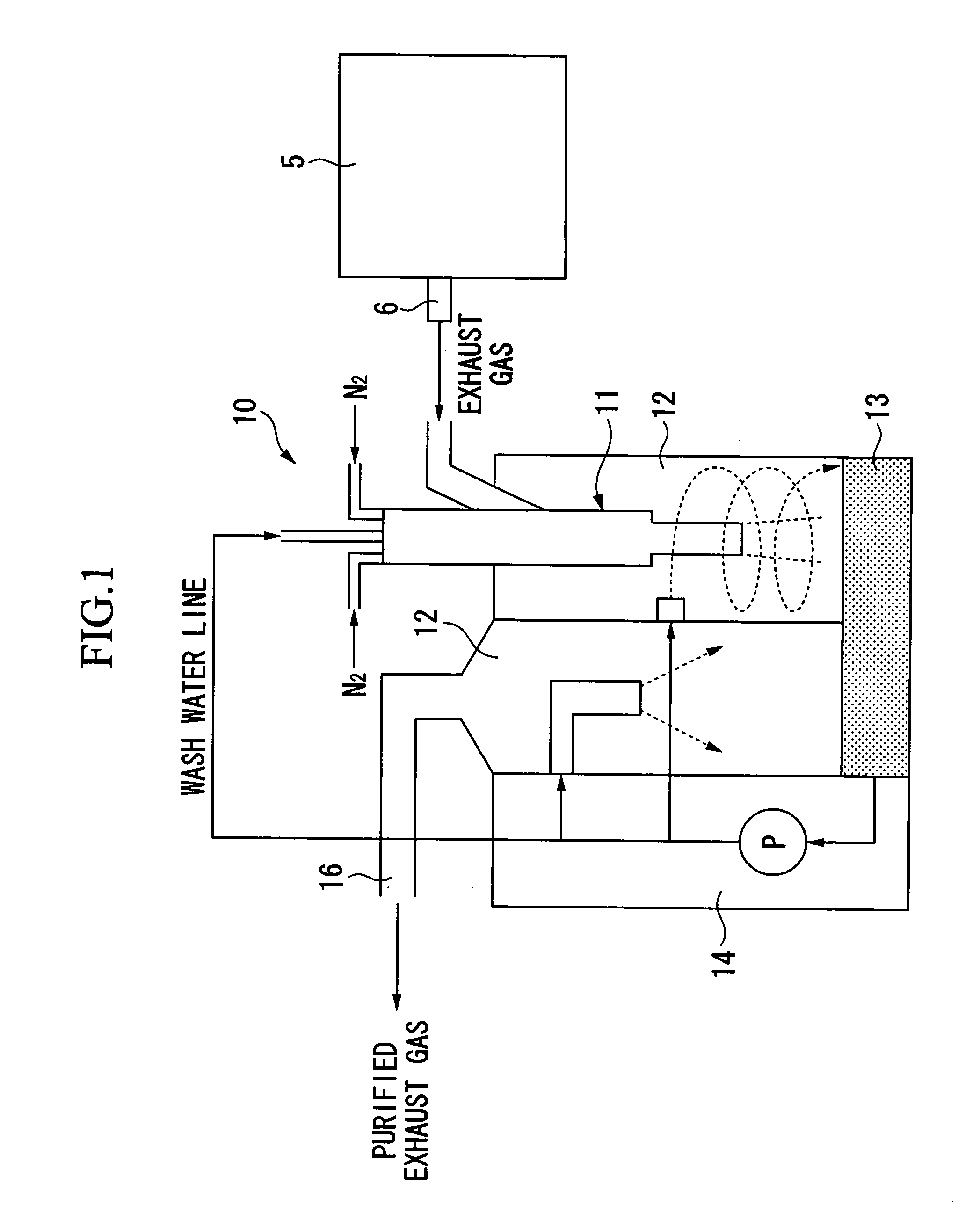 Exhaust gas scrubber for epitaxial wafer manufacturing device