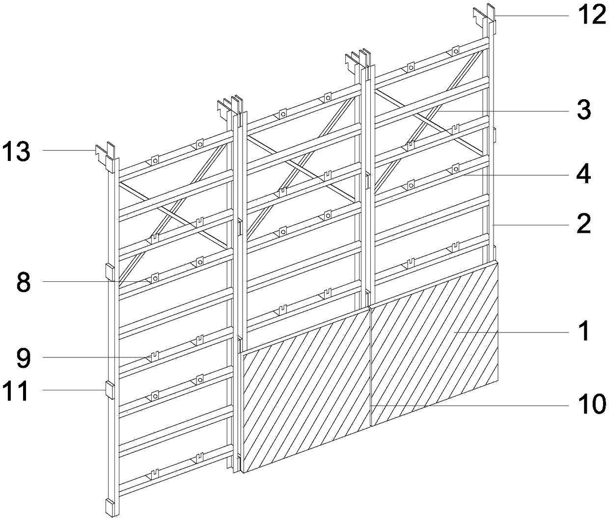 Bedding face stone or artificial board curtain wall structure and method